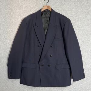 Vintage Pronti Phita Double Breasted Blazer Mens‎ 48 52" Chest Navy Blue Jacket